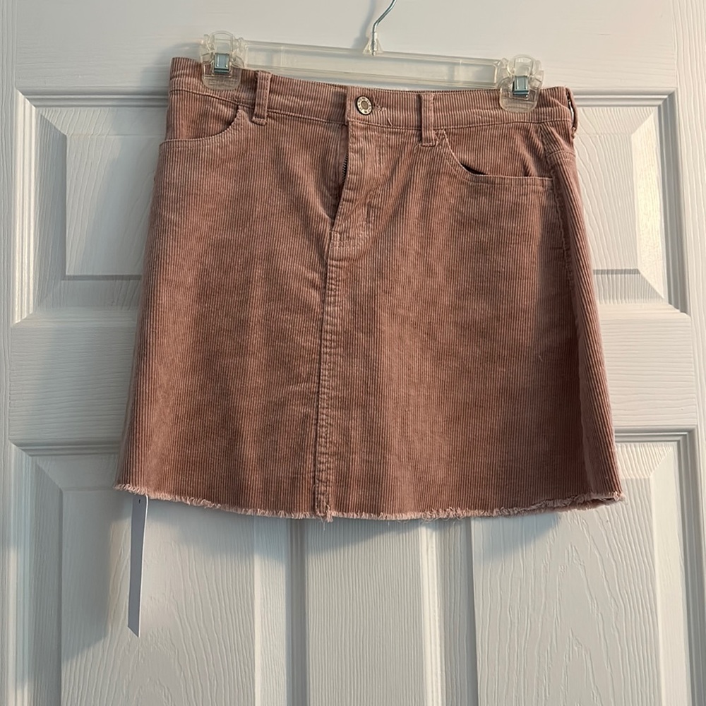 Pink corduroy skirt